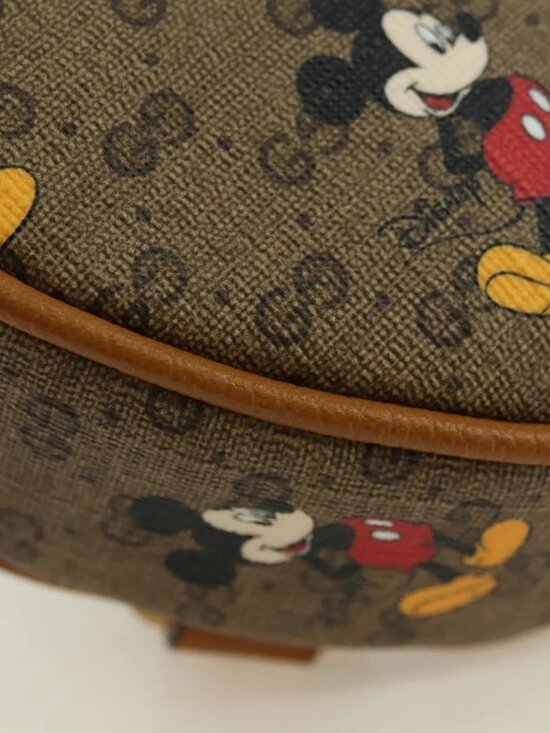 GUCCI Micro GG Supreme Disney Backpack PVC Beige Gold 603730 Auth main image 8